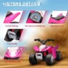 Elektro Kinderquad, LED Licht, Hupe, Breite Reifen, Bequemer Sitz, Rutschfeste Griffe, Rosa