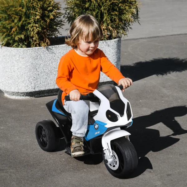 Elektro Motorrad Kinder BMW S1000RR 6V Elektromotorrad Mit Scheinwerfer Musik 2,5 Km/h Für Kinder 18 36 Monaten Blau