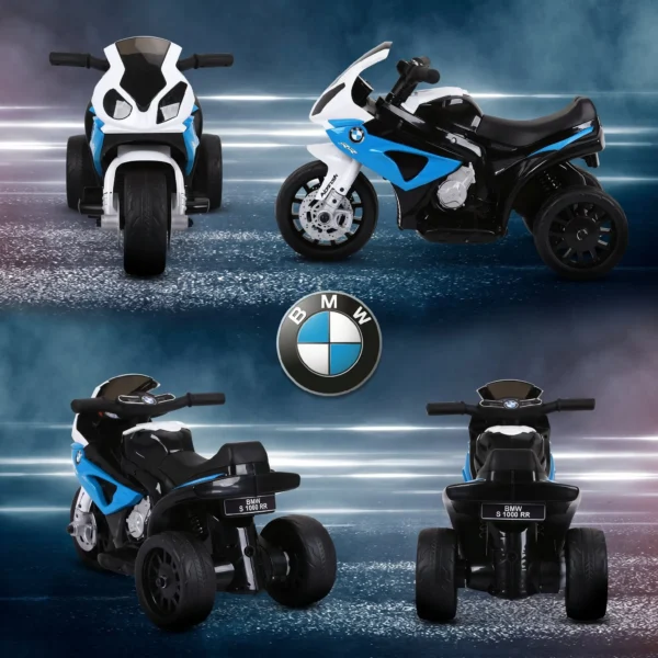 Elektro Motorrad Kinder BMW S1000RR 6V Elektromotorrad Mit Scheinwerfer Musik 2,5 Km/h Für Kinder 18 36 Monaten Blau