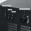 Elektrokamin Mit Heizung, Elektrischer Kamin Mit LED Flammeneffekt, 1000 W/2000 W Dekokamin Mit Thermostat, Elektrisch Kaminfeuer Kaminofen, Schwarz