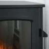 Elektrokamin Mit Heizung, Elektrischer Kamin Mit LED Flammeneffekt, 1000 W/2000 W Dekokamin Mit Thermostat, Elektrisch Kaminfeuer Kaminofen, Schwarz