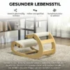 Ergonomischer Kniestuhl, Kniehocker Mit 6 Verstellbaren Einstellungen, Basis Aus Holz Cremeweiß