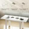 Esstisch Ausziehbar, 140/180 X 80 Cm Küchentisch Für 6 8 Personen, Für Küche, Esszimmer, Weiß