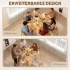 Esstisch Ausziehbar 70/140 X 80 Cm Moderner Esszimmertisch Für 4–6 Personen Platzsparend Für Küche Esszimmer