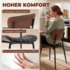Esszimmerstühle 2er Set Küchenstühle Moderne Polsterstuhl Mit Sitzfläche Aus Kunstleder, Geschwungener Rückenlehne