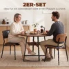 Esszimmerstühle 2er Set Küchenstühle Moderne Polsterstuhl Mit Sitzfläche Aus Kunstleder, Geschwungener Rückenlehne