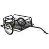 Fahrradanhänger Lastenanhänger Für Fahrrad 40 kg Belastbarkeit Transportanhänger Handwagen Kupplung Stahl Schwarz 139 X 71,5 X 49 Cm