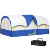 Familien Campingzelt, 2 Schlafzimmer, Zentraler Raum, Wasserdicht, Blau