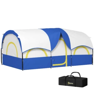 Familien Campingzelt, 2 Schlafzimmer, Zentraler Raum, Wasserdicht, Blau