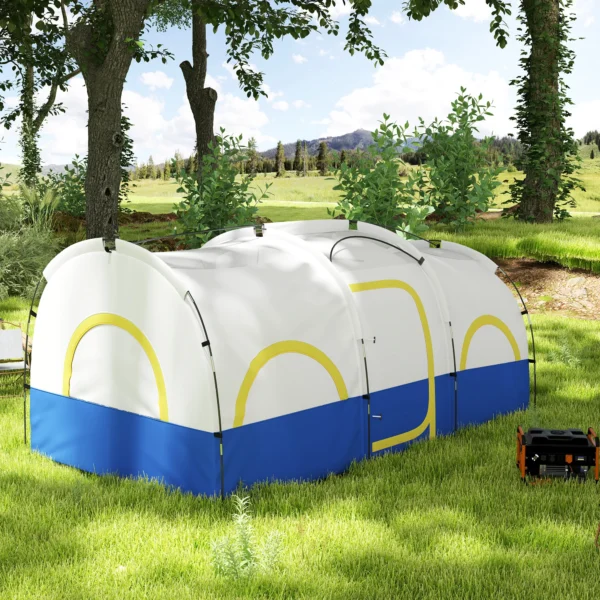 Familien Campingzelt, 2 Schlafzimmer, Zentraler Raum, Wasserdicht, Blau