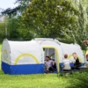 Familien Campingzelt, 2 Schlafzimmer, Zentraler Raum, Wasserdicht, Blau