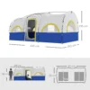 Familien Campingzelt, 2 Schlafzimmer, Zentraler Raum, Wasserdicht, Blau