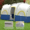 Familien Campingzelt, 2 Schlafzimmer, Zentraler Raum, Wasserdicht, Blau