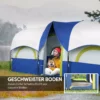 Familien Campingzelt, 2 Schlafzimmer, Zentraler Raum, Wasserdicht, Blau