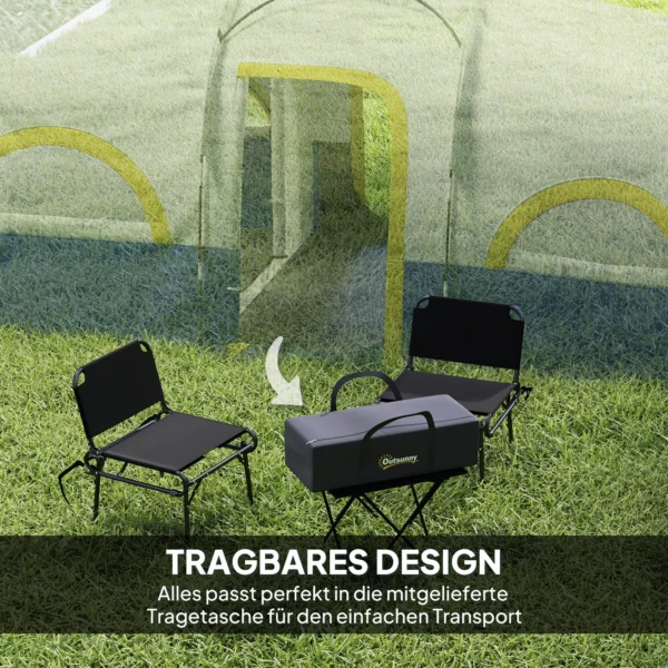 Familien Campingzelt, 2 Schlafzimmer, Zentraler Raum, Wasserdicht, Blau