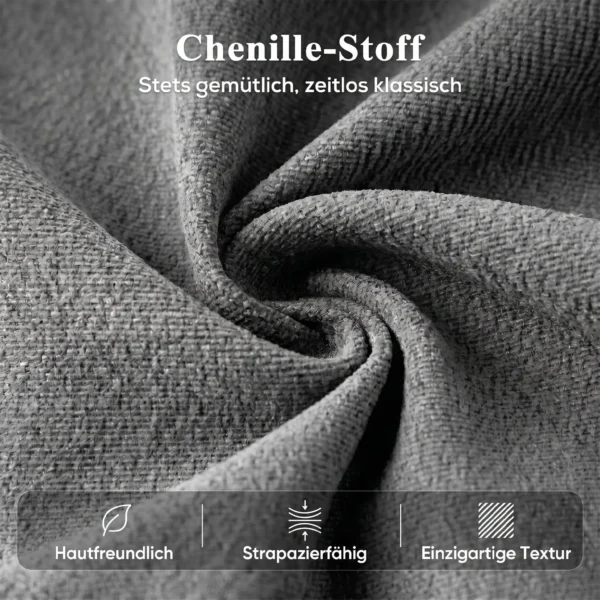 Fernsehsessel Relaxsessel Mit Aufstehhilfe Für Senioren, Chenille Optik, Mit Fernbedienung Und Seitentaschen, Dunkelgrau