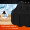 Freistehender Boxsack, Verstellbares Schagpolster, Befüllbare Basis Bis 50 Kg, 57 X 57 X 175 Cm, Schwarz