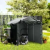 Garagenzelt, Wasserdicht Zeltgarage Mit Tür, UV beständig 220 X 157 X 165 Cm Dunkelgrau