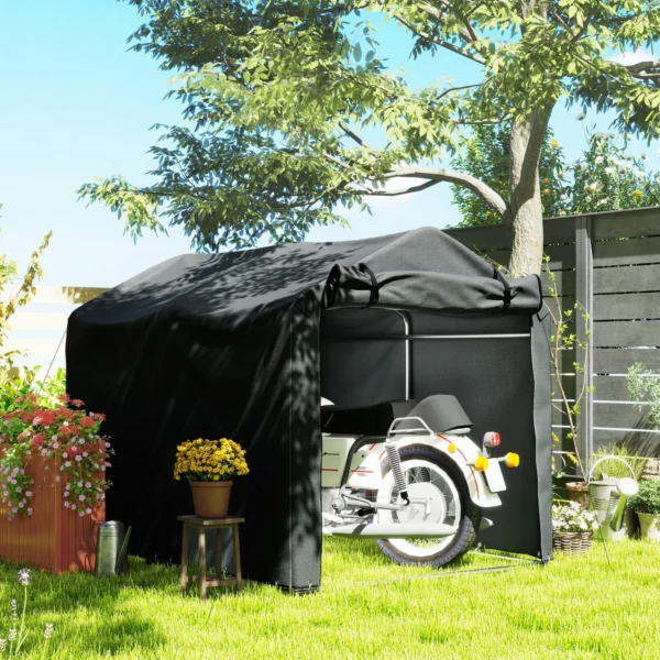 Garagenzelt, Wasserdicht Zeltgarage Mit Tür, UV beständig 220 X 157 X 165 Cm Dunkelgrau