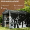 Garagenzelt, Wasserdicht Zeltgarage Mit Tür, UV beständig 220 X 157 X 165 Cm Dunkelgrau