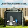 Garagenzelt, Wasserdicht Zeltgarage Mit Tür, UV beständig 220 X 157 X 165 Cm Dunkelgrau