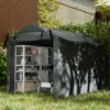 Garagenzelt, Wasserdicht Zeltgarage Mit Tür, UV beständig 220 X 157 X 165 Cm Dunkelgrau