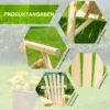 Gartenbank Kombination Für 2 Personen, Integrierter Tisch, Naturholz, 157 X 88 X 103 Cm