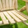 Gartenbank Kombination Für 2 Personen, Integrierter Tisch, Naturholz, 157 X 88 X 103 Cm