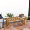 Gartenbank, Sitzbank, Für 2 Personen, Rustikal, 110 X 38 X 35 Cm, Dunkelbraun