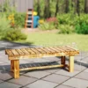 Gartenbank, Sitzbank, Für 2 Personen, Rustikal, 110 X 38 X 35 Cm, Dunkelbraun
