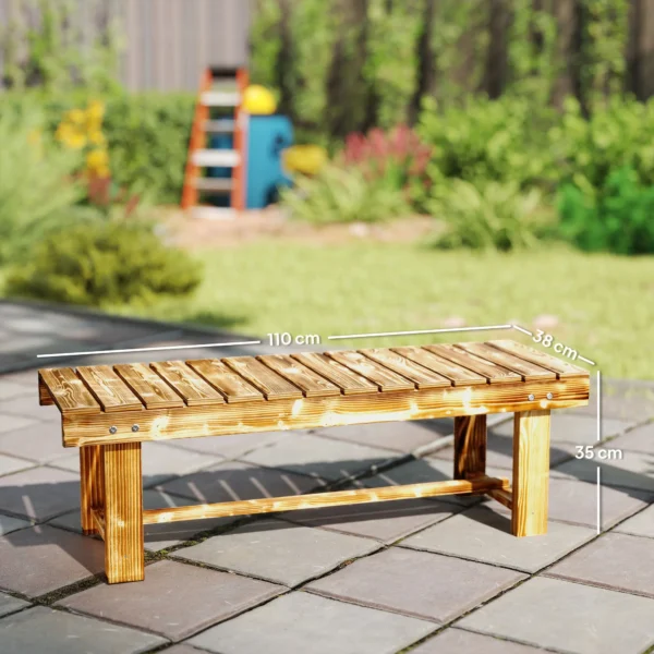 Gartenbank, Sitzbank, Für 2 Personen, Rustikal, 110 X 38 X 35 Cm, Dunkelbraun