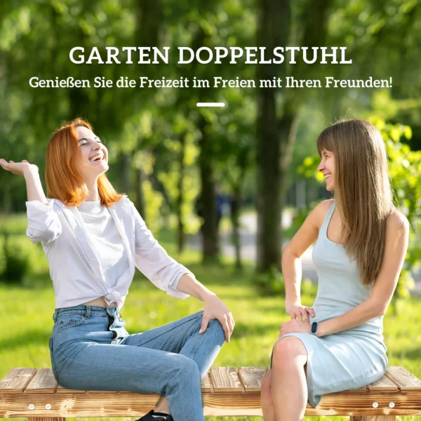 Gartenbank, Sitzbank, Für 2 Personen, Rustikal, 110 X 38 X 35 Cm, Dunkelbraun