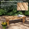 Gartenbank, Sitzbank, Für 2 Personen, Rustikal, 110 X 38 X 35 Cm, Dunkelbraun