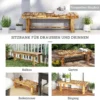 Gartenbank, Sitzbank, Für 2 Personen, Rustikal, 110 X 38 X 35 Cm, Dunkelbraun
