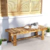 Gartenbank, Sitzbank, Für 2 Personen, Rustikal, 110 X 38 X 35 Cm, Dunkelbraun