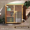 Gartenschrank, Geräteschuppen Aus Holz, Wetterfest Geräteschrank Mit 2 Türen Asphaltdach 110 X 55 X 117 Cm, Gelb