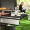 Gasgrill 15,2 KW Grillwagen Inkl 5 Edelstahl Brenner Rolle Seitenkocher 129,5 X 56 X 110 Cm Schwarz