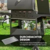 Gasgrill 15,2 KW Grillwagen Inkl 5 Edelstahl Brenner Rolle Seitenkocher 129,5 X 56 X 110 Cm Schwarz