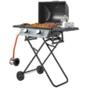 Gasgrill 5,6 KW Grillwagen Inkl 2 Edelstahl Brenner Klappbar Seitenablagen Rolle 101 X 50 X 102 Cm Schwarz