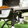 Gasgrill 5,6 KW Grillwagen Inkl 2 Edelstahl Brenner Klappbar Seitenablagen Rolle 101 X 50 X 102 Cm Schwarz