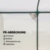Gewächshaus Mit Netzfenstern Aufrollbarer Tür, Foliengewächshaus Aus Stahl 200 X 75 X 188 Cm Weiß
