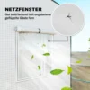 Gewächshaus Mit Netzfenstern Aufrollbarer Tür, Foliengewächshaus Aus Stahl 200 X 75 X 188 Cm Weiß