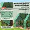 Gewächshaus Mit Reißverschlussfenster, Winterfest Foliengewächshaus Aus Stahl 360 X 90 X 90 Cm Grün