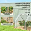 Gewächshaus Mit Reißverschlussfenster, Winterfest Foliengewächshaus Aus Stahl 360 X 90 X 90 Cm Transparent
