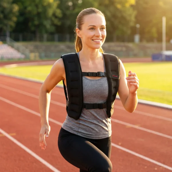 Gewichtsweste 10 KG Trainingsweste Mit Reflektierenden Streifen Verstellbaren Gurten Laufweste Damen Herren
