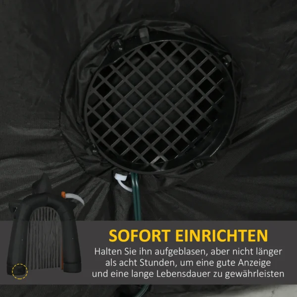 Große Halloween Gartendekoration Sensenmann Torbogen Selbstaufblasbar LED Beleuchtung 2,85 M
