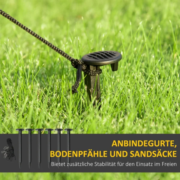 Große Halloween Gartendekoration Sensenmann Torbogen Selbstaufblasbar LED Beleuchtung 2,85 M