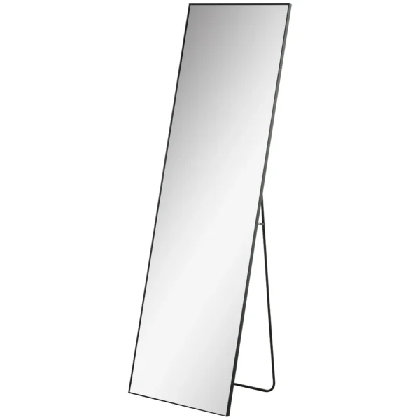 Großer Standspiegel, Wandspiegel, Ganzkörperspiegel, 161,5 Cm, Silber