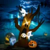 Halloween Deko, 2,40m Großer Geisterbaum, Selbstaufblasend, LED Beleuchtung, Für Außenbereiche