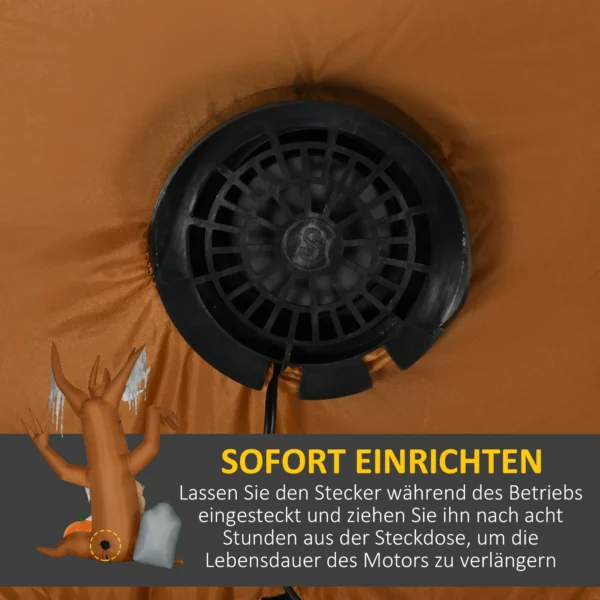 Halloween Deko, 2,40m Großer Geisterbaum, Selbstaufblasend, LED Beleuchtung, Für Außenbereiche